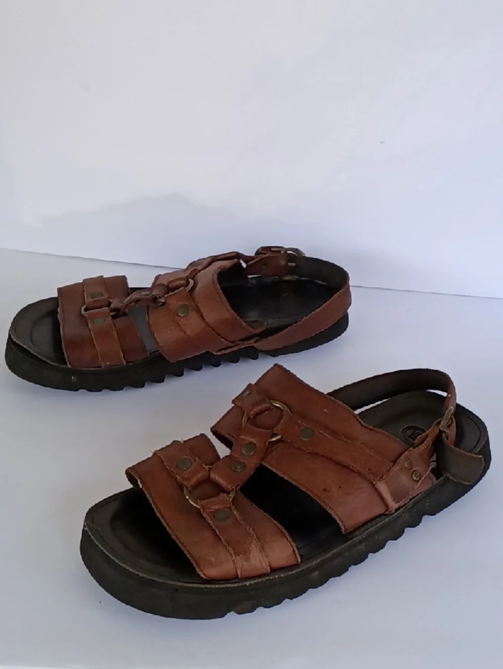 Vans Vintage Monk Sandals Mens Sze 12 Leather Upper